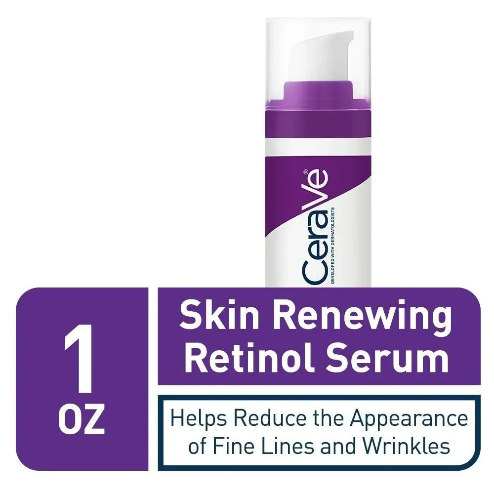 CeraVe Retinol Serum Face Niacinamide & Hyaluronic Acid Brightening Serum 1 oz